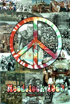 Woodstock Peace Collage Music Poster Print 24x36 College Poster Print 24x36 0