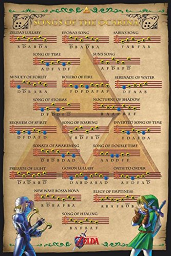 Zelda-Ocarina-Of-Time-Songs-of-the-Ocarina-Action-Adventure-Video-Game-Nintendo-Poster-24x36-0