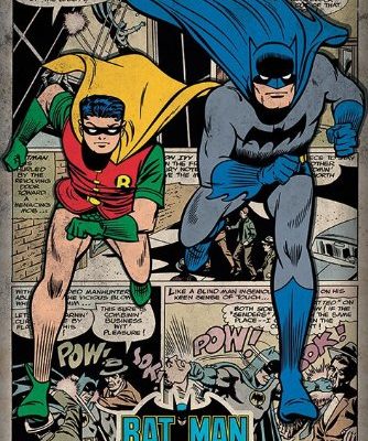 Batman Dc Comics Poster Retro Style Comic Montage Batman Robin Size 24 X 36 0