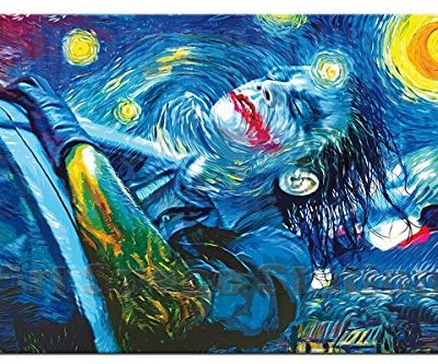 No Frame Starry Night Joker Abstract Oil Painting Printing On Waterproof Canvasmodern Comics Poster Picture For Wall Decoration Canvas Poster 0