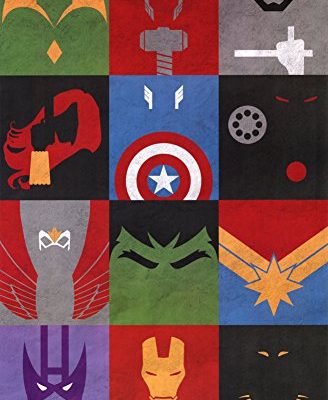 Trends International Avengers Minimalist Grid Rolled Poster 22 By 34 Inch 0