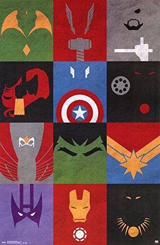 Trends-International-Avengers-Minimalist-Grid-Rolled-Poster-22-by-34-Inch-0