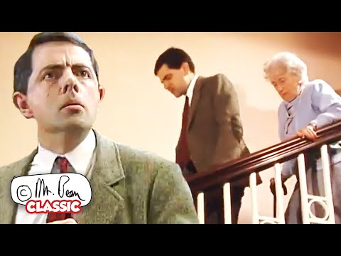 Stairway Traffic Jam 🚦 | Mr Bean Funny Clips | Classic Mr Bean